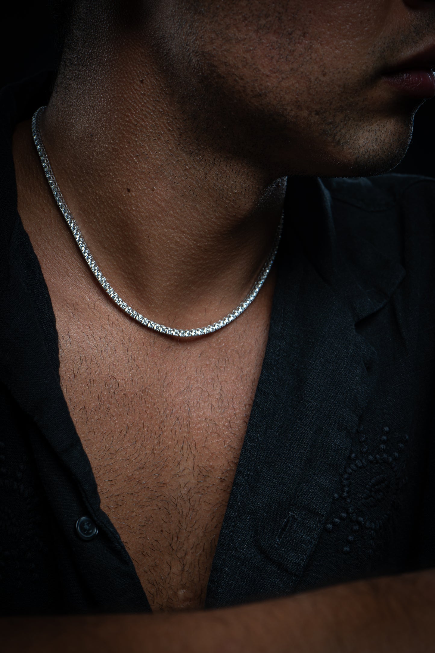 14K Yellow Gold Lab Grown Diamond Tennis Necklace