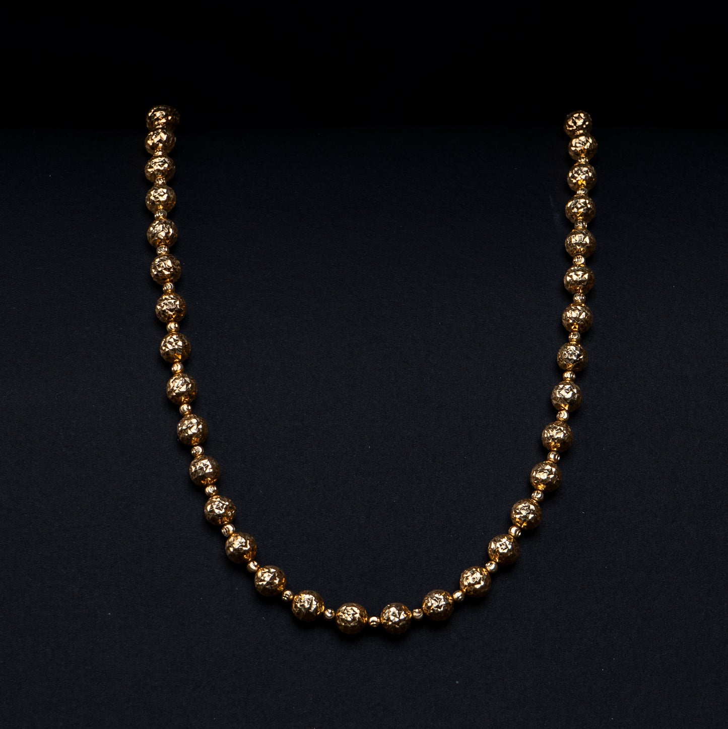 18k Yellow Gold Bead Necklace