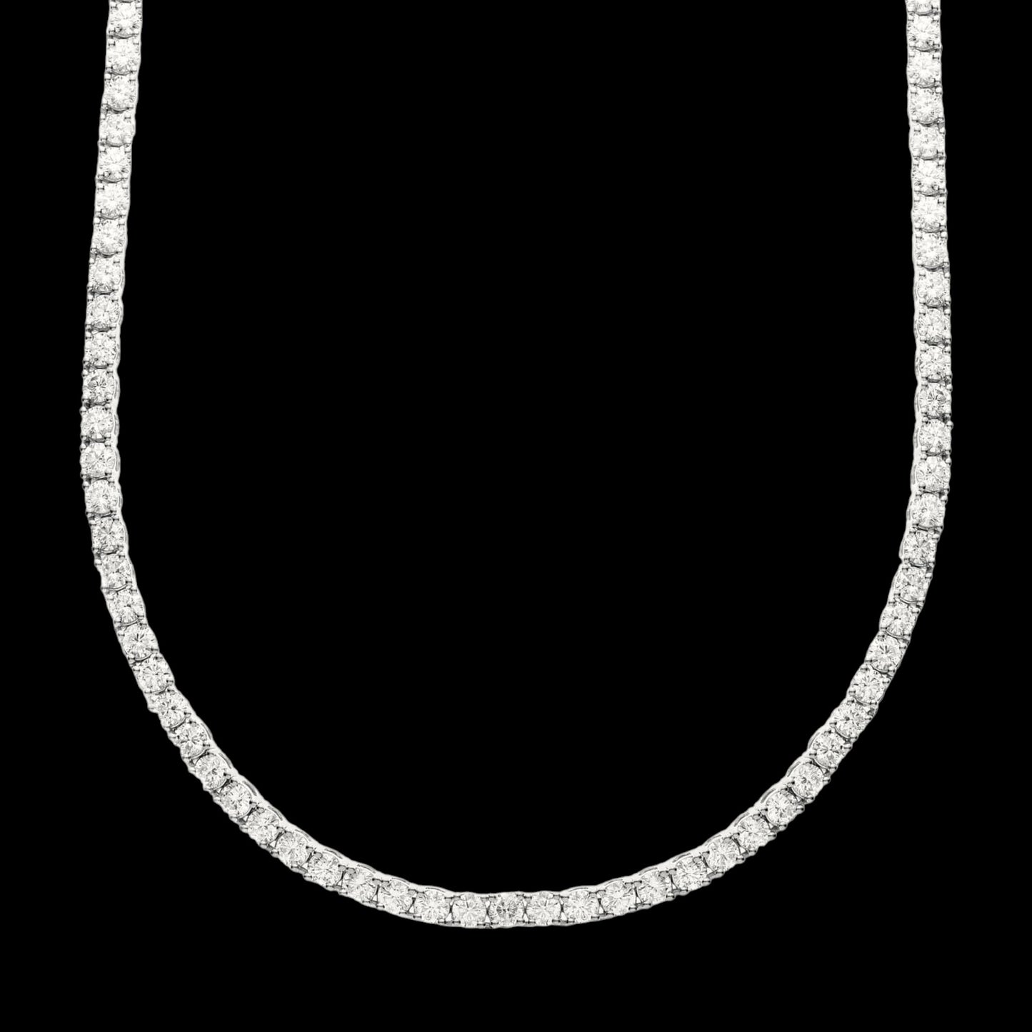 14K Yellow Gold Lab Grown Diamond Tennis Necklace