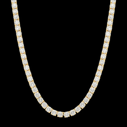 14K Yellow Gold Lab Grown Diamond Tennis Necklace