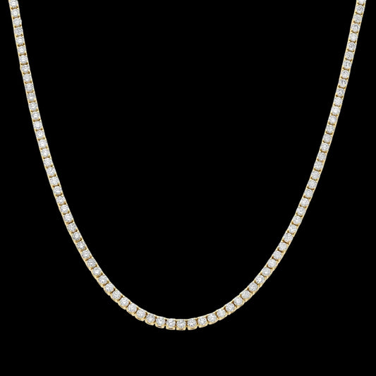 14K Yellow Gold Lab Grown Diamond Tennis Necklace