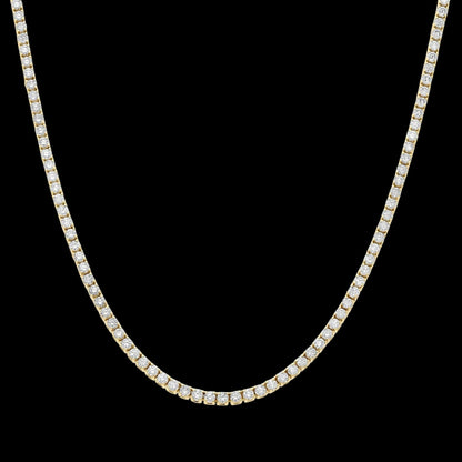14K Yellow Gold Lab Grown Diamond Tennis Necklace