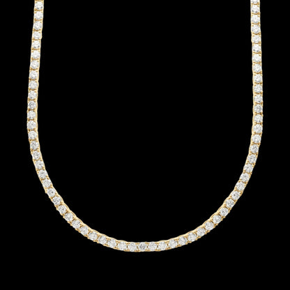 14K Yellow Gold Lab Grown Diamond Tennis Necklace