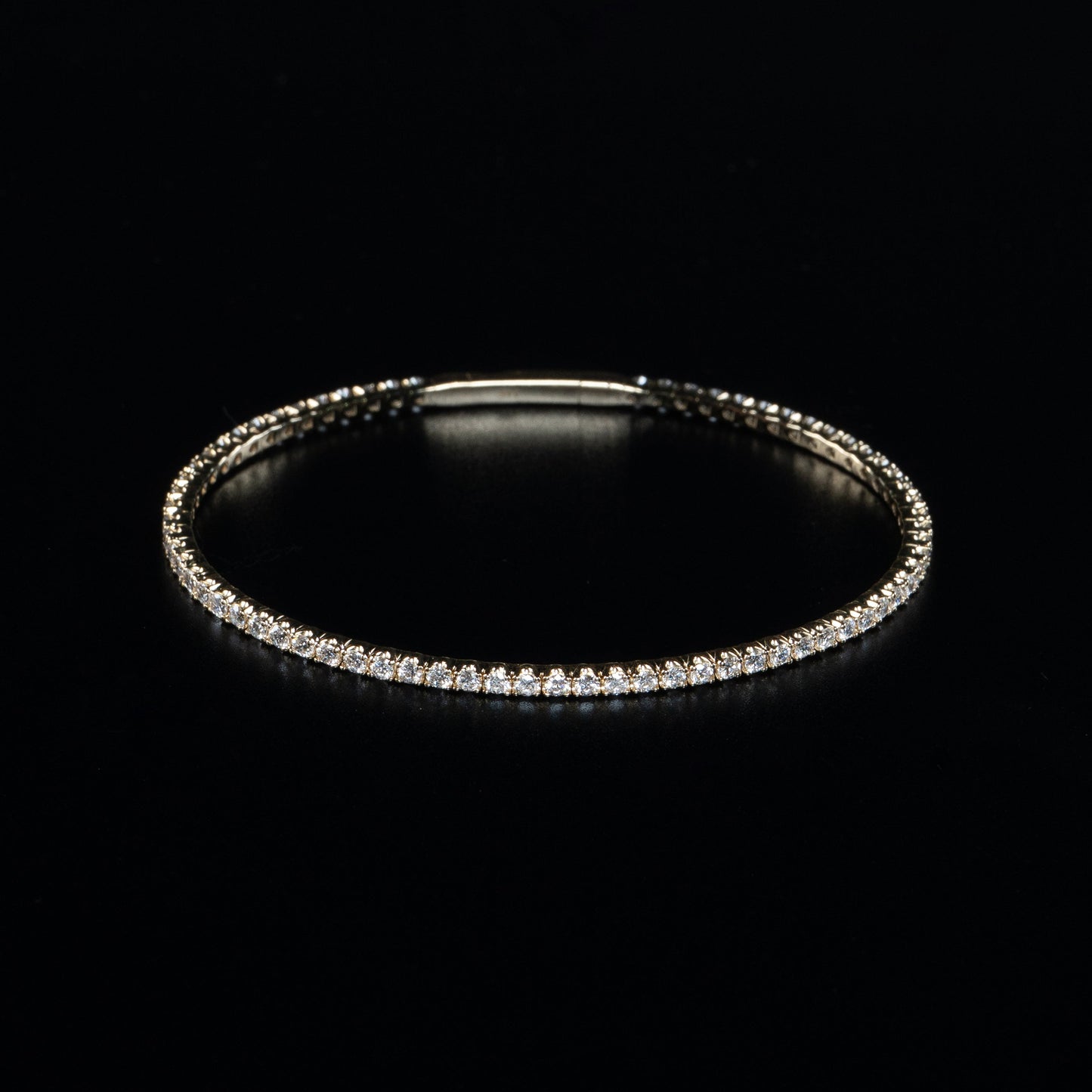 14k White Gold Lab Grown Diamond Bangle Bracelet
