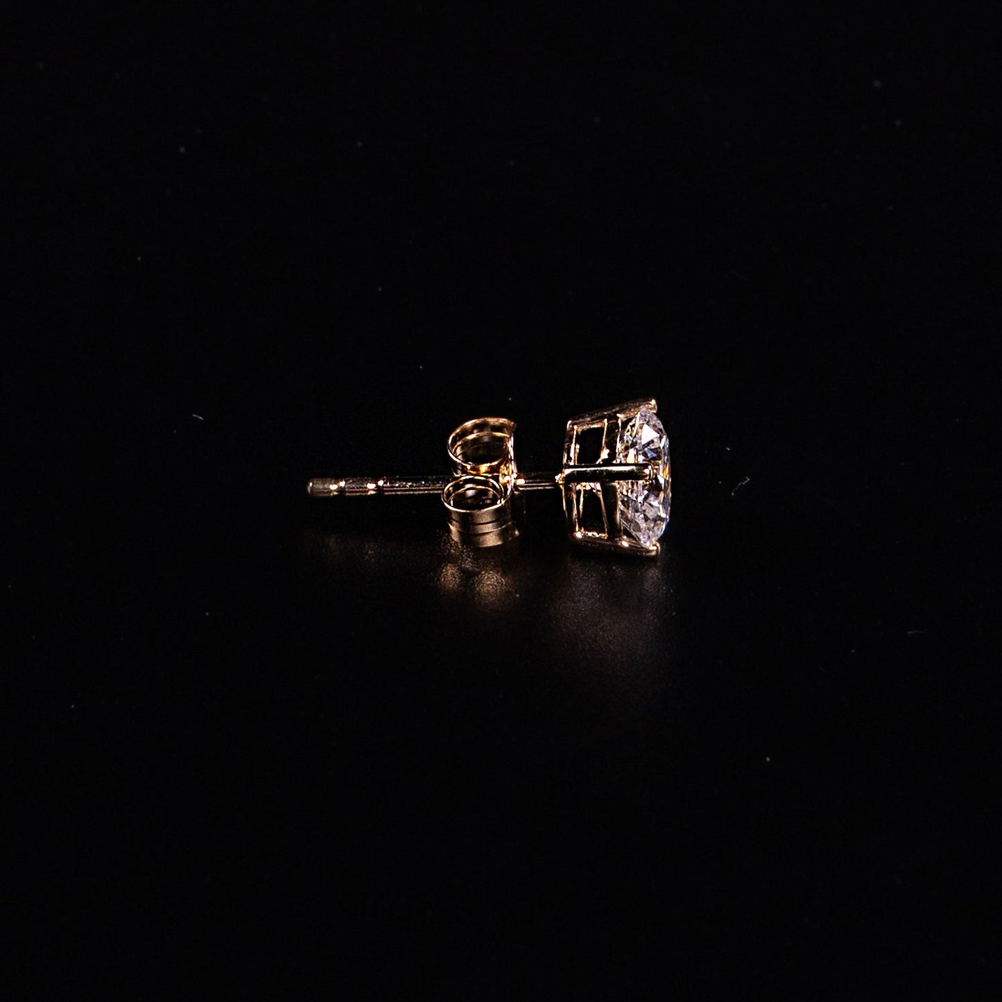 14K White Gold Lab Grown Diamond Round Stud Earrings