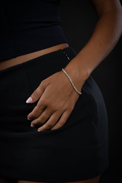 14k White Gold Lab Grown Diamond Tennis Bracelet