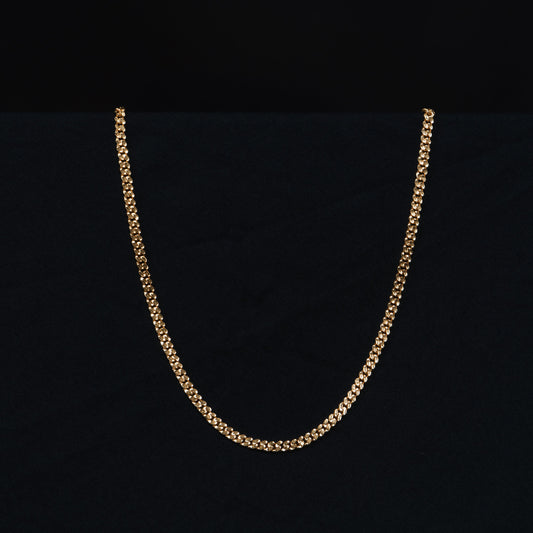 18k Yellow Gold Diamond Cut Cuban Necklace