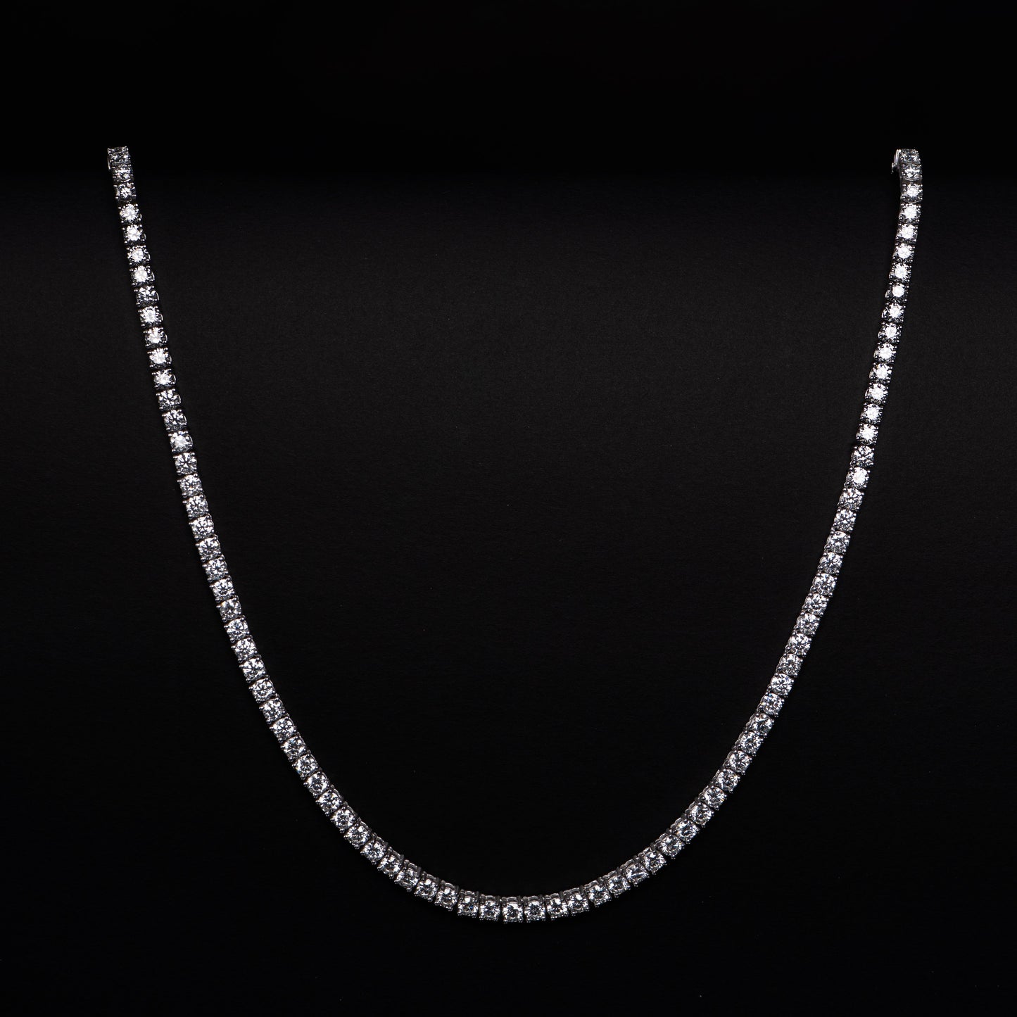 14K White Gold Lab Grown Diamond Tennis Necklace