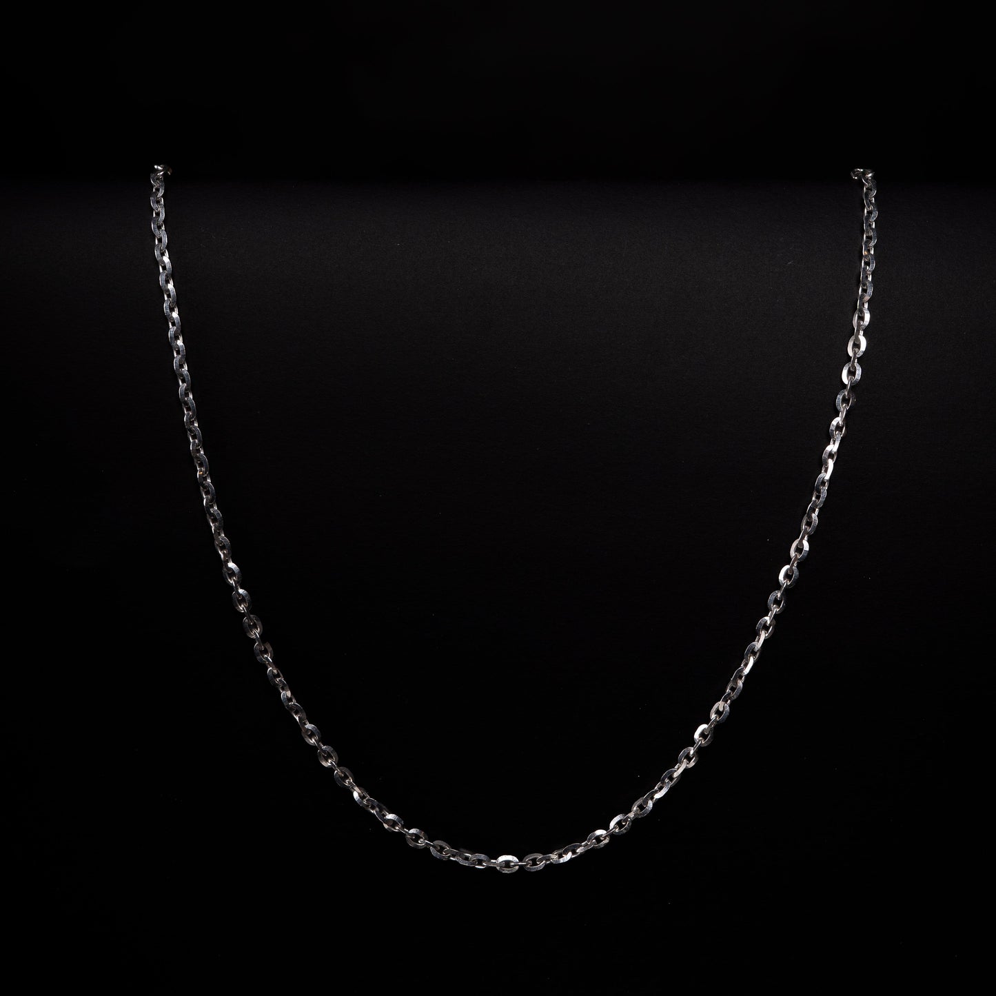18k White Gold Rolo Necklace