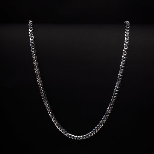 18k White Gold Cuban Necklace