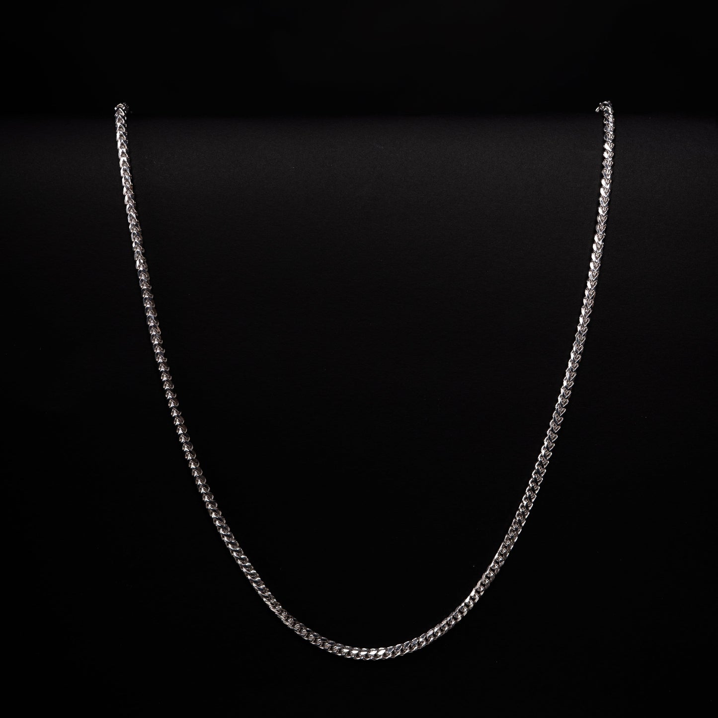 18k White Gold Franco Necklace