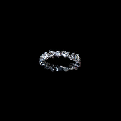 18K White Gold Natural Diamond Eternity Ring