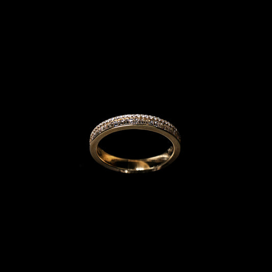 18K Yellow Gold Natural Diamond Baguette Ring