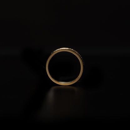 18K Yellow Gold Natural Diamond Baguette Ring