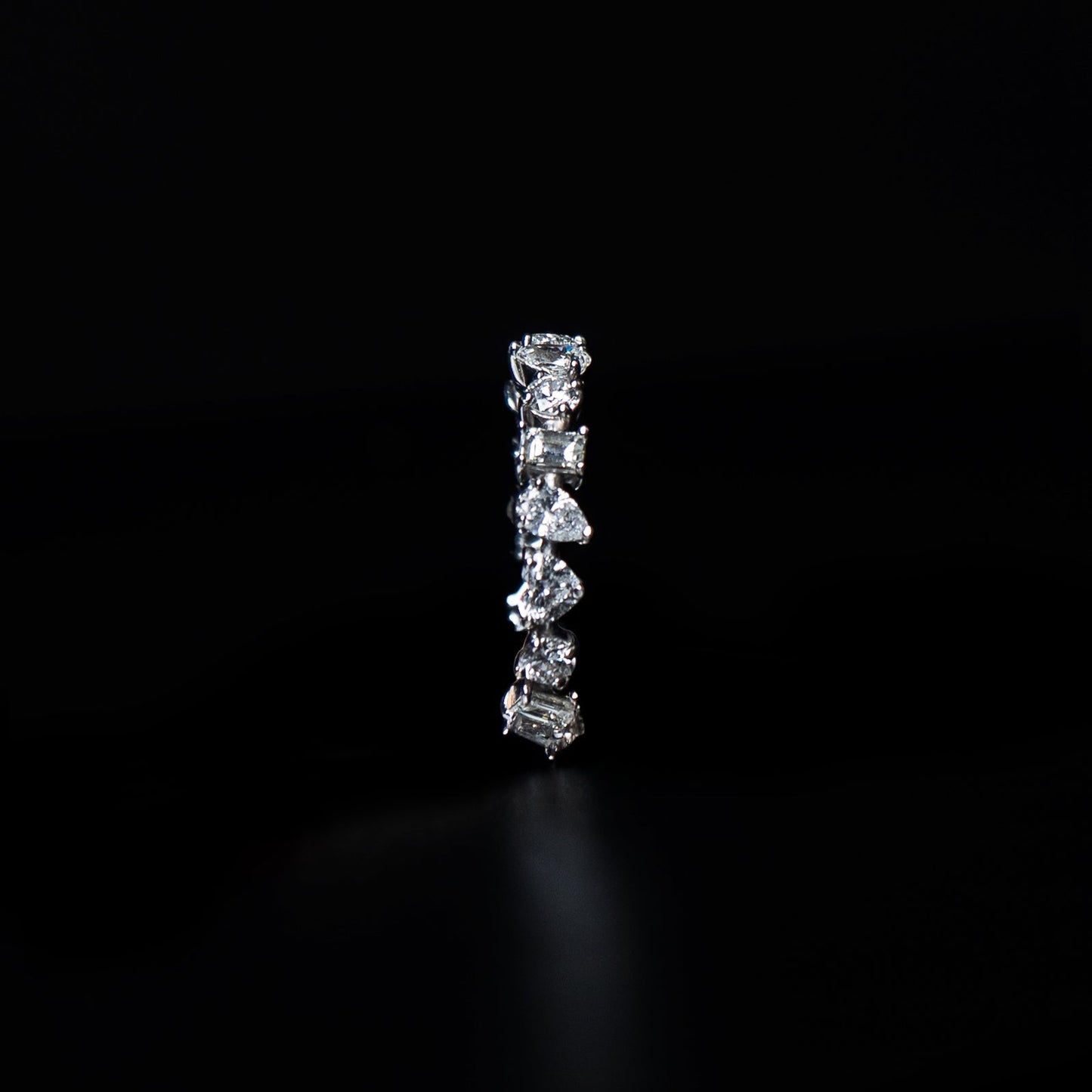 18K White Gold Natural Diamond Eternity Ring