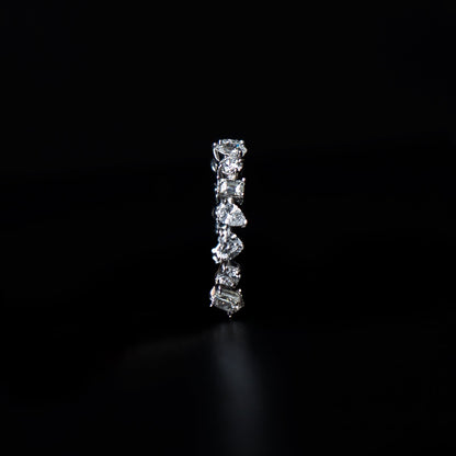 18K White Gold Natural Diamond Eternity Ring