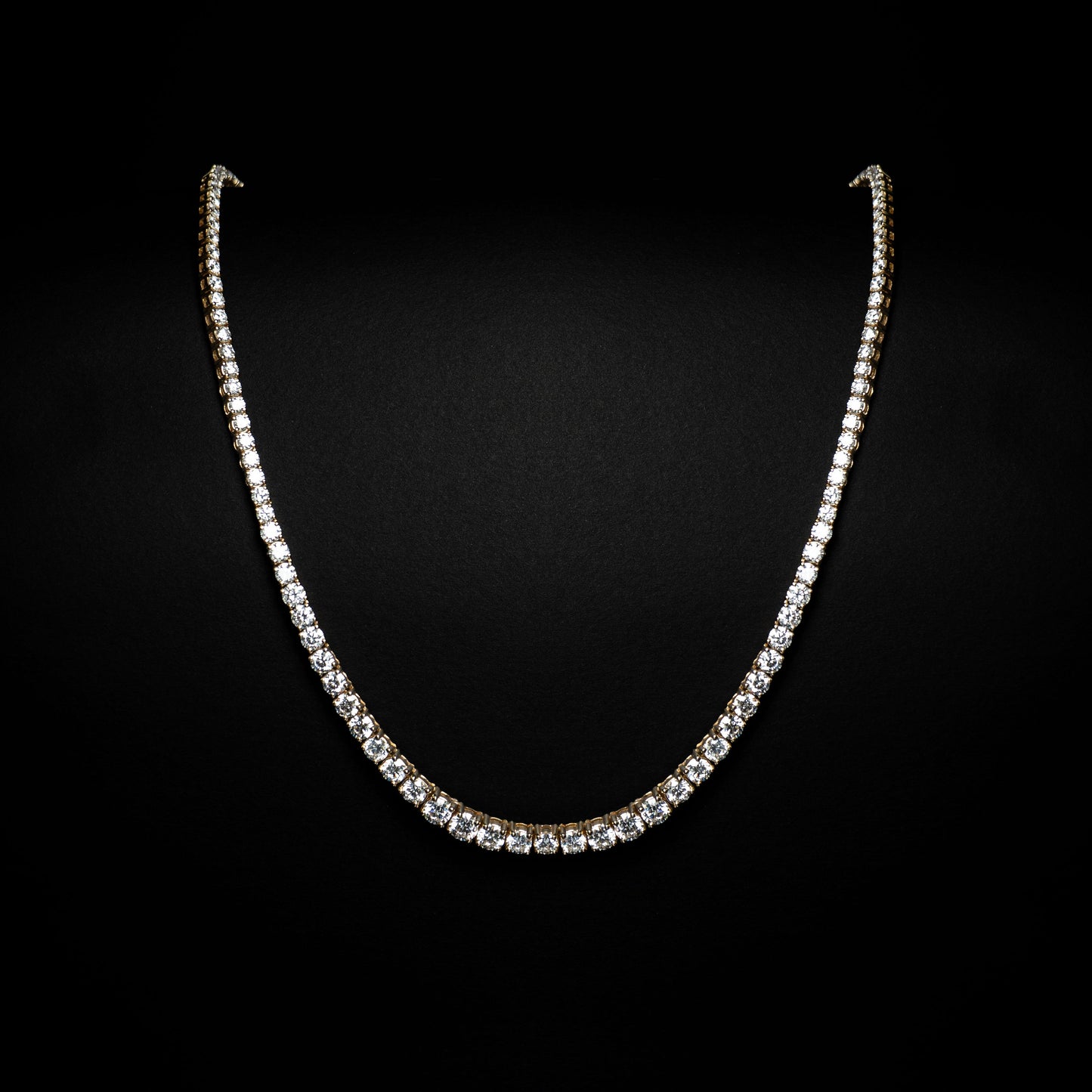 14K White Gold Lab Grown Diamond Tennis Necklace
