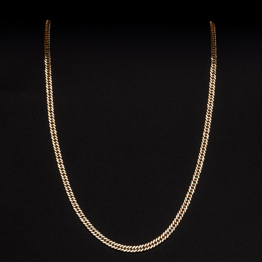 18k Yellow Gold Double Cuban Necklace